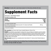PIPING ROCK Saw Palmetto, 450 mg, 250 Quick Release Capsules