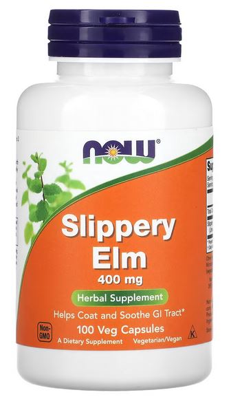 NOW Foods, Slippery Elm, 400 mg, 100 VEGAN Capsules