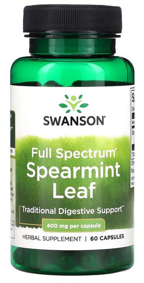 SWANSON Full Spectrum Spearmint Leaf, 400 mg, 60 Capsules