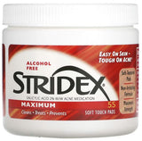 STRIDEX, Maximum, 55 Soft Touch Pads, Alcohol Free, Acne, Stridex Pads UK