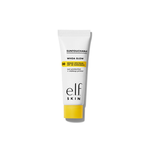 E.L.F. Skin Suntouchable! Whoa Glow SPF 30 Mini, Sunscreen + Makeup Primer, Sunbeam 10ml, ELF