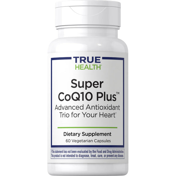 TRUE HEALTH Super CoQ10, 60 Vegetarian Capsules, plus Quercetin and Resveratrol