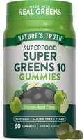 NATURE'S TRUTH Super Food, Super Greens 10, 60 Vegan Gummies, Natural Green Apple Flavor