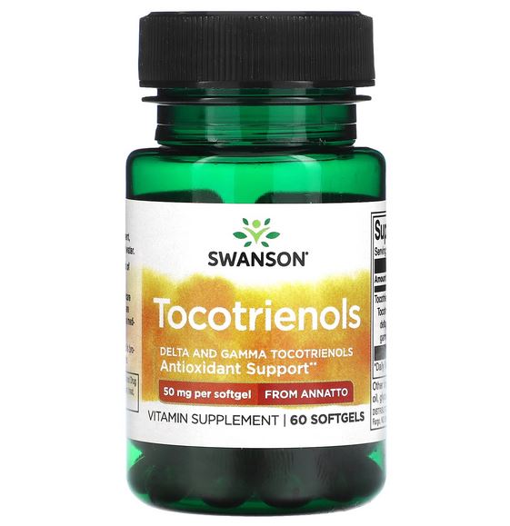 SWANSON Tocotrienols, 50 mg, 60 Softgels