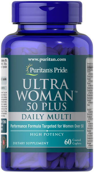 PURITAN'S PRIDE Ultra Woman™ 50 Plus Multi-Vitamin, 60 Caplets