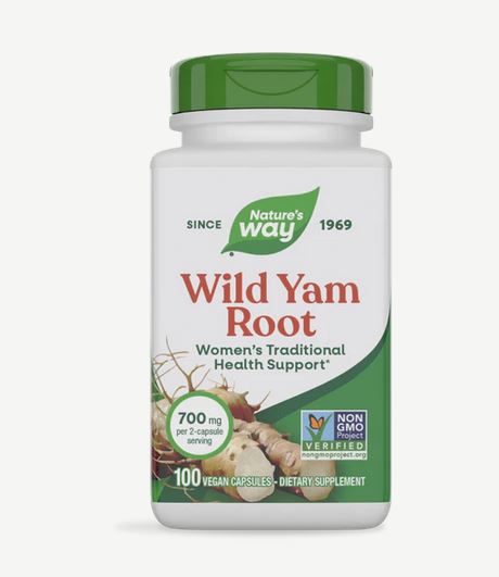 NATURE'S WAY Wild Yam Root, 700 mg Serving, 100 VEGAN Capsules