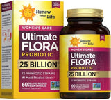 RENEW LIFE Women's Care, Ultimate Flora™ Probiotic, 25 Billion CFU, 60 Delayed Release VEGAN Capsules