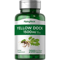 PIPING ROCK Yellow Dock, 1500 mg (per serving), 200 Quick Release Capsules