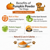 Pumpkin Powder For Dogs 100 g, to 1 kg Sizes, Natural Fibre Digestive Topper