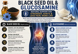 High Strength Glucosamine + Black Seed Oil Joint Support Capsules UK