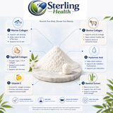 Multi Collagen Super Blend Bovine Marine Powder, with Hyaluronic Acid + Vitamin C
