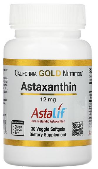 California Gold Nutrition, Astaxanthin, Astaliff® Pure Icelandic, 12mg, 30 Veggie Softgels