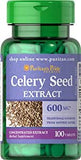 PURITAN'S PRIDE Celery Seed Extract 600mg 100 Tablets