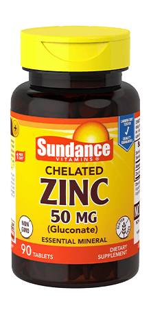 SUNDANCE Chelated Zinc 50mg 90 Tablets - VEGETARIAN - Gluconate, CLEARANCE STOCK, EXP 11/23