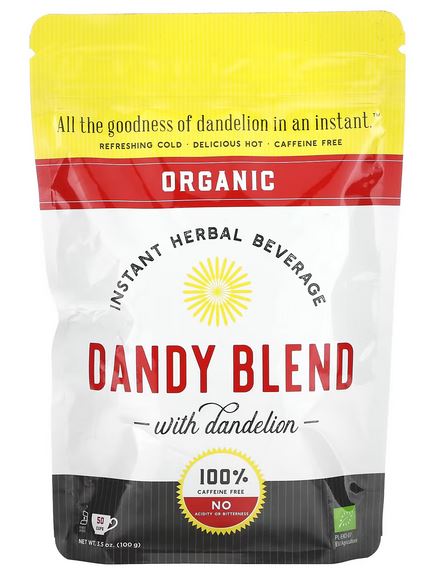 DANDY BLEND 100g, Instant Herbal Beverage with Dandelion, Caffeine Free, Organic, 3.53 oz (100 g) - 50 Cups