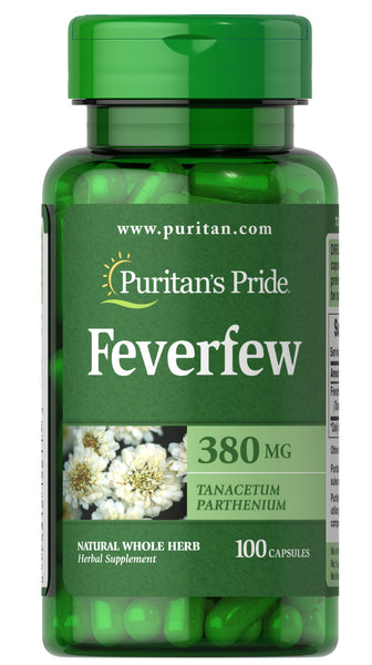 PURITAN'S PRIDE Feverfew 380mg 100 Capsules