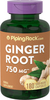PIPING ROCK Ginger Root, 750mg 180 Capsules