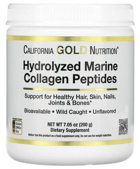 CALIFORNIA GOLD NUTRITION Hydrolyzed Marine Collagen Peptides, 7.05oz - 200g