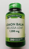 NATURE'S TRUTH Lemon Balm 1200mg 200 Capsules - Melissa Leaf