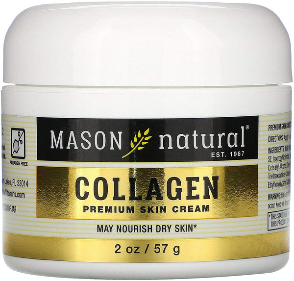 MASON NATURAL Collagen Cream 100% Pure Collagen Pear Scent 2oz 57g