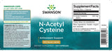 SWANSON NAC N-Acetyl Cysteine 600mg 100 Capsules
