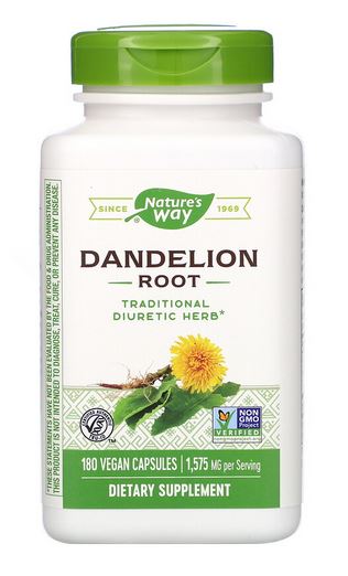NATURE'S WAY Dandelion Root 525mg 180 VEGAN Capsules