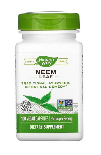 NATURE'S WAY Neem Leaf 950mg per 2 Capsule Serving, 100 VEGAN Capsules