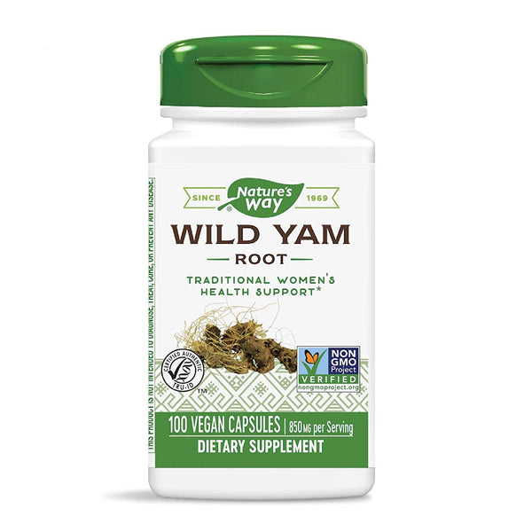 NATURE'S WAY Wild Yam Root 425mg 100 VEGAN Capsules