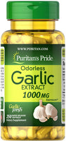 PURITAN'S PRIDE Odorless Garlic 1000mg 250 Softgel Capsules  Odourless