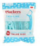 PLACKERS 150 x Twin Line DENTAL FLOSSERS Cool Mint