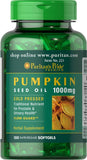 PURITAN'S PRIDE Pumpkin Seed Oil 1000mg, for men, 100 Softgels Capsules