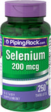 PIPING ROCK Selenium 200mcg 250 TABLETS Vegetarian Formula