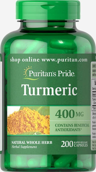 Puritan's Pride Turmeric 400mg 200 Capsules