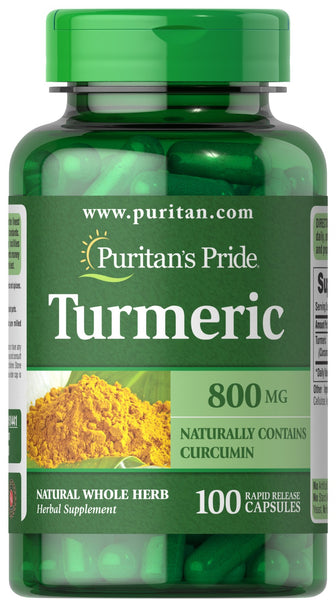 PURITANS PRIDE Turmeric 800mg 100 Capsules