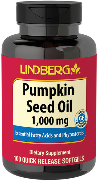 LINDBERG Pumpkin Seed Oil - 1000mg - 100 Softgels Capsules